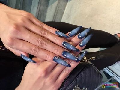 WOLTOKYO Ikebukuro | Nail | Gyaru nail | Y2K青系 |日常o華yakani by momoka WOLTOKYO Ikebukuro | Nail | Gyaru nail | Y2K青系 |日常o華yakani by momoka