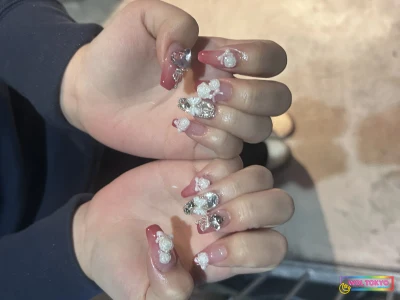 WOLTOKYO 池袋店 池袋ネイル パーツ・ゴテゴテアート ピンクシルバー・パーツネイル|華やかデザイン 担当hinata WOLTOKYO 池袋店 池袋ネイル パーツ・ゴテゴテアート ピンクシルバー・パーツネイル|華やかデザイン 担当hinata