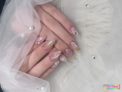 WOLTOKYO 池袋店 池袋ネイル ワンホンネイル ピンク花柄ワンホンネイル|華やかで可愛い 担当hinata WOLTOKYO 池袋店 池袋ネイル ワンホンネイル ピンク花柄ワンホンネイル|華やかで可愛い 担当hinata