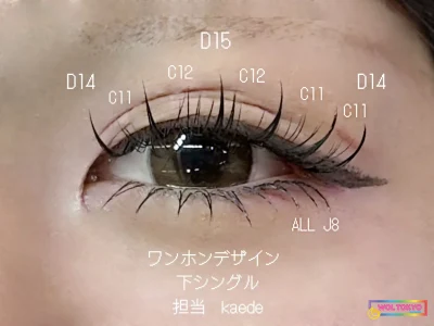 WOLTOKYO 渋谷店 渋谷マツエク ワンホンマツエク ワンホンDカールまつげ|大人可愛い目元 担当kaede WOLTOKYO 渋谷店 渋谷マツエク ワンホンマツエク ワンホンDカールまつげ|大人可愛い目元 担当kaede